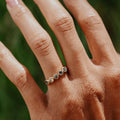 Montana Sapphire Bezel Band SEO Title 5 Montana Sapphire Bezel Band - 14k Gold Blue Stackable Ring | Anima jewels