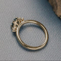 Oval Montana Sapphire Diamond Ring | 925 Sterling Silver Double Prong Band | Anima jewels