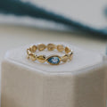 Pear Montana Sapphire Ring | 925 Sterling Silver Teardrop Solitaire Band | Anima jewels