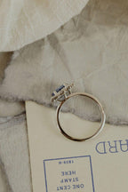 Sapphire Solitaire Dainty Prong Ring Silver September Birthstone | Anima jewels