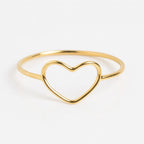 Open Heart Ring | Minimalist Sterling Silver Stacking Band | Anima jewels