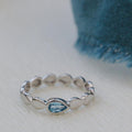 Pear Montana Sapphire Ring | 925 Sterling Silver Teardrop Solitaire Band | Anima jewels