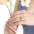 Montana Sapphire Solitaire Ring | 925 Sterling Silver September Band | Anima jewels
