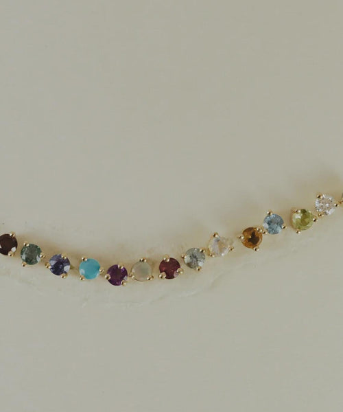 Personalized Birthstone Trio Stud Earrings in Solid 14k Gold | Anima Jewels