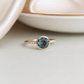 Montana Sapphire & Diamond Ring | 925 Sterling Silver September Band | Anima jewels
