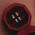 Duo Prong Round Diamond Stud Earrings in Solid 14k Gold | Anima Jewels