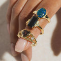 Black Opal Signet Ring 925 Sterling Silver Masculine | Anima jewels