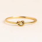 Dainty Love Knot Ring in Solid 14k Gold or Sterling Silver | Anima Jewels