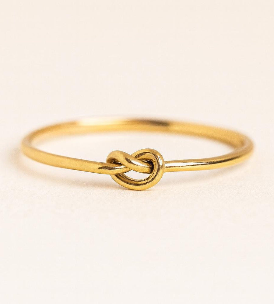 Dainty Love Knot Ring in Solid 14k Gold or Sterling Silver | Anima Jewels