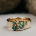 4 Montana Sapphire Prong Band 10k Gold Blue Stackable Ring | Anima jewels