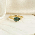 Pear Montana Sapphire Ring | 925 Sterling Silver Teardrop Solitaire Band | Anima jewels