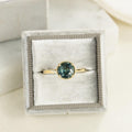 Montana Sapphire Prong Band Silver Blue Stackable Ring | Anima jewels