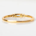 Aquamarine Baguette Ring | 14K Solid Rose Gold Dainty Stacking Band | Anima jewels