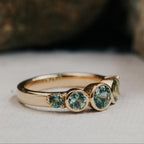 5 Montana Sapphire Bezel Band Silver Stackable Ring | Anima jewels