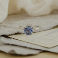 Tanzanite Solitaire Prong Ring | 925 Sterling Silver Stackable Band | Anima jewels