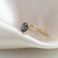 Montana Sapphire & Diamond Ring | 925 Sterling Silver September Band | Anima jewels