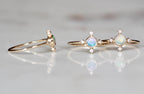 Opal Compass Ring 925 Sterling Silver Celestial Stackable Band | Anima jewels