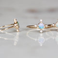 Opal Compass Ring 925 Sterling Silver Celestial Stackable Band | Anima jewels