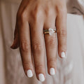 Dainty Emerald Stacking Eternity Ring Silver Modern Band | Anima jewels