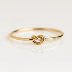 Dainty Love Knot Ring in Solid 14k Gold or Sterling Silver | Anima Jewels