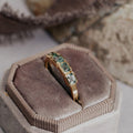 Four Stone Montana Sapphire Emerald Cut Silver Band | Anima jewels
