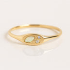 Marquise Opal Starburst Ring | 925 Sterling Silver Celestial Band | Anima jewels