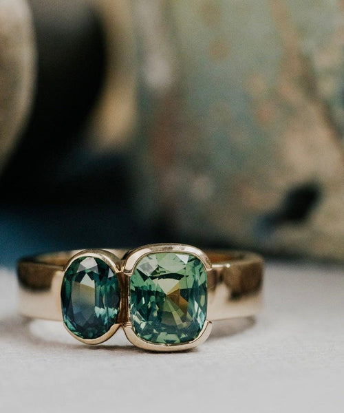 3 ct Montana Sapphire Ring | 3 Carat Cushion Blue Solitaire Silver Band | Anima jewels