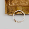 Dainty Emerald Stacking Eternity Ring Silver Modern Band | Anima jewels