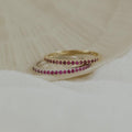 Estelle Ruby Star Band | 925 Sterling Silver Stacking Eternity Ring | Anima jewels