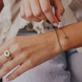 Emerald Tennis and Paperclip Mixed Link Bracelet in 14k Gold Plated Silver | Anima Jewels