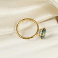 Montana Sapphire Solitaire Ring | 925 Sterling Silver September Band | Anima jewels