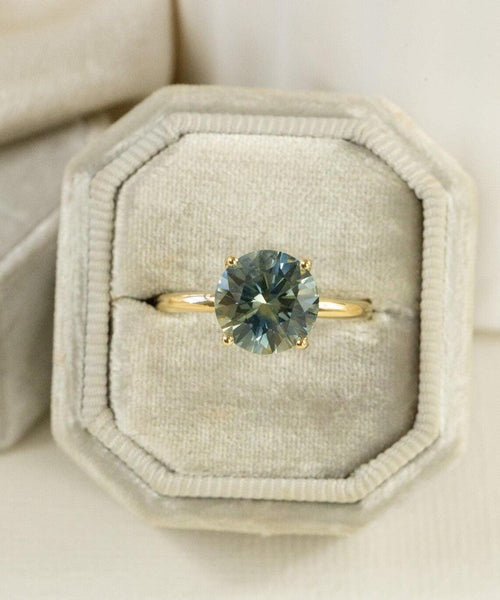 Montana Sapphire Solitaire Ring | 925 Sterling Silver September Band | Anima jewels