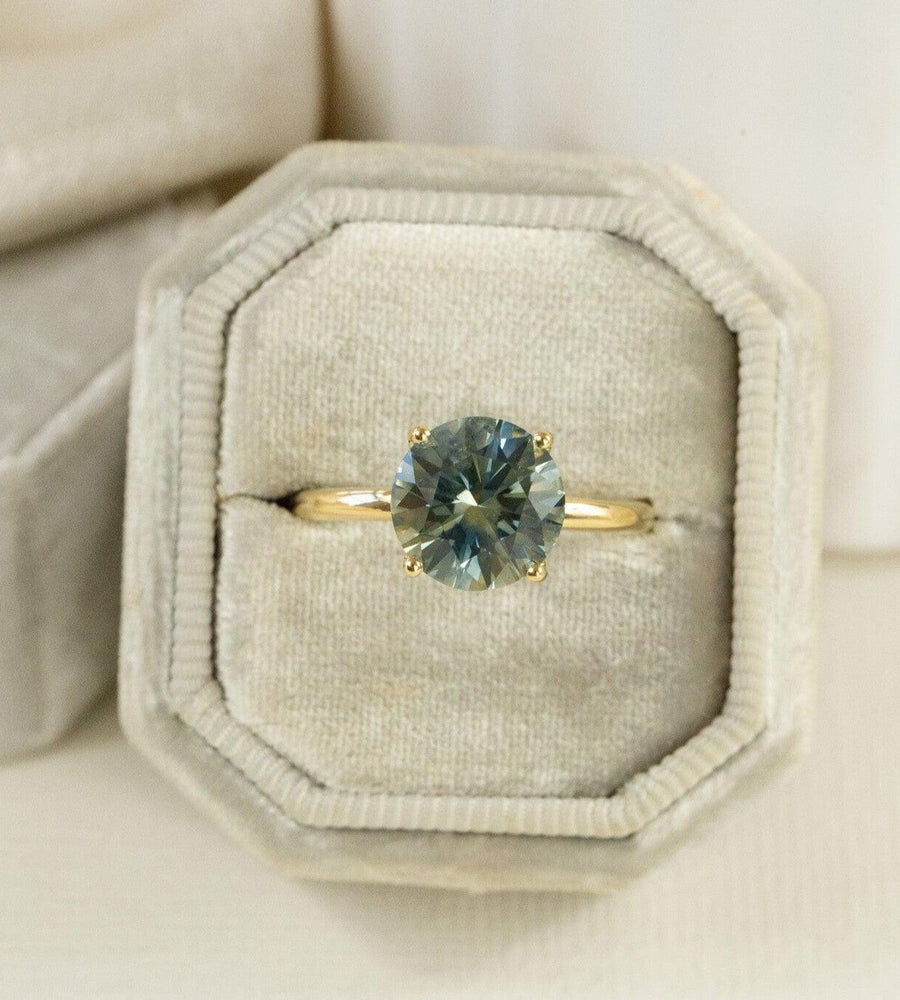 Montana Sapphire Solitaire Ring | 925 Sterling Silver September Band | Anima jewels