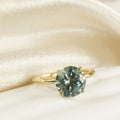 Montana Sapphire Solitaire Ring | 925 Sterling Silver September Band | Anima jewels