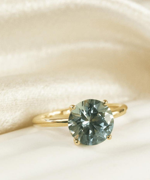 Montana Sapphire Solitaire Ring | 925 Sterling Silver September Band | Anima jewels