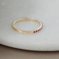 Estelle Ruby Star Band | 925 Sterling Silver Stacking Eternity Ring | Anima jewels