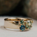4 Montana Sapphire Prong Band 10k Gold Blue Stackable Ring | Anima jewels