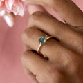 Pear Montana Sapphire Ring | 925 Sterling Silver Teardrop Solitaire Band | Anima jewels