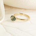 Pear Montana Sapphire Ring | 925 Sterling Silver Teardrop Solitaire Band | Anima jewels