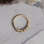 Four Stone Montana Sapphire Emerald Cut Silver Band | Anima jewels