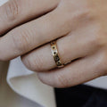 Estelle Celestial Star Band | Black CZ 925 Sterling Silver Ring | Anima jewels
