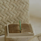 Emerald Wedding Band 925 Sterling Silver Ring | Anima jewels