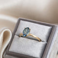 Oval Montana Sapphire Ring | 925 Sterling Silver Vintage Solitaire Band | Anima jewels