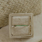 Emerald Wedding Band 925 Sterling Silver Ring | Anima jewels