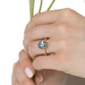 Montana Sapphire Solitaire Ring | 925 Sterling Silver September Band | Anima jewels