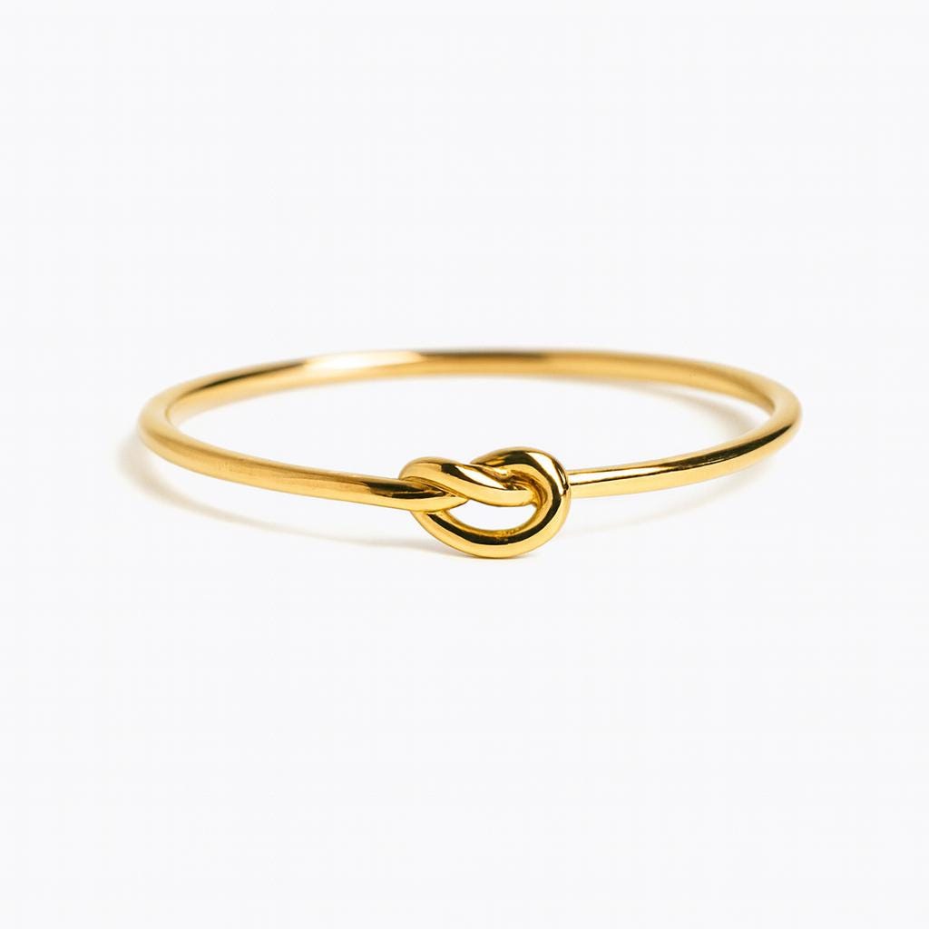 Dainty Love Knot Ring in Solid 14k Gold or Sterling Silver | Anima Jewels