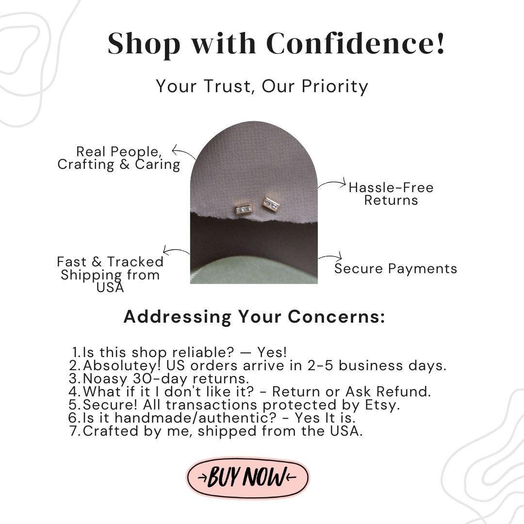 Double Baguette Diamond Bezel Earrings 14k Gold | Anima jewels