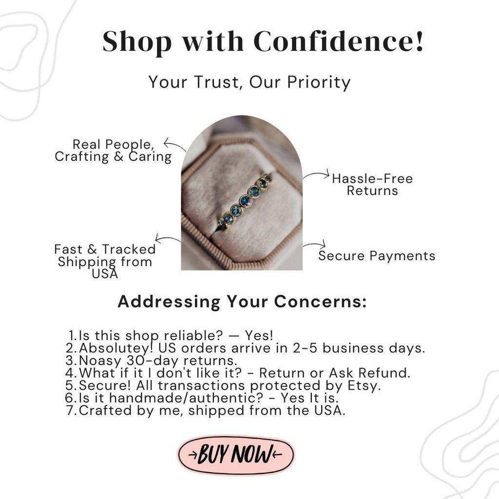 8 Montana Sapphire Bezel Band Silver Stackable Ring | Anima jewels