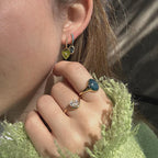 Black Opal Signet Ring 925 Sterling Silver Masculine | Anima jewels