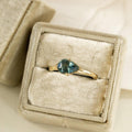 Pear Montana Sapphire Ring | 925 Sterling Silver Teardrop Solitaire Band | Anima jewels